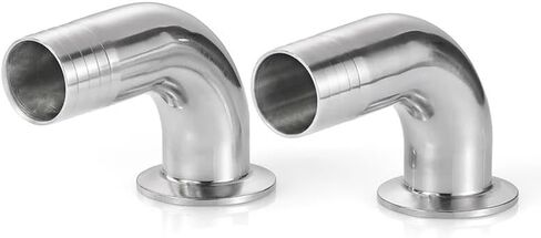 1PC 25mm Hose to 1.5" Tri Clamp 90 Deg Elbow TC50.5mm SUS304 Stainless Steel Fitting IHNIEAEW in Kuwait