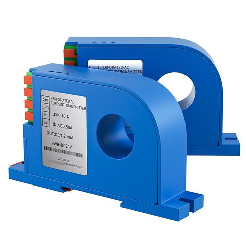 35mm Din Type Perforated Current Sensor 0-5V Ampere Transmitter Closed Loop Hall 1Pcs(AC0-600A,DC12V) in Saudi Arabia