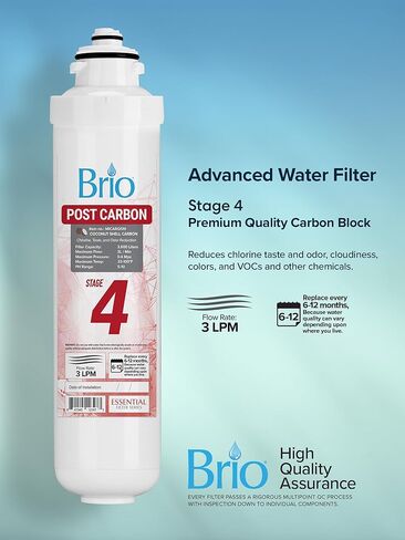 استبدال فلتر مبرد المياه Brio - المرحلة 4: كتلة ما بعد الكربون - لطراز Brio CLPOUROSC420RO in Kuwait