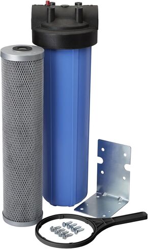 فلتر مياه Pentek FloPlus Protect 20BB من الكربون الأزرق الكبير، معتمد من NSF لتقليل PFAS، 20 بوصة، خرطوشة بديلة من ألياف الكربون للمنزل بالكامل، 20 بوصة × 4.5 بوصة، 1 ميكرون in Kuwait