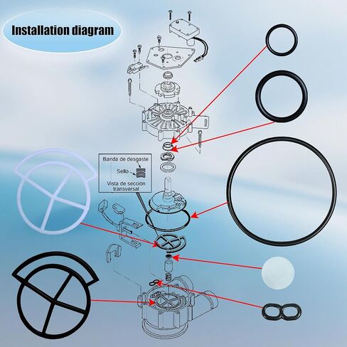 7185487 Water Softener Seal Kit for 1" High Flow Water Softeners parts（OEM） in Kuwait