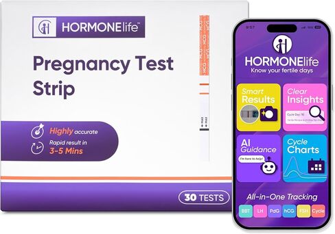 HORMONElife Pregnancy Test Strips –hCG Urine Test Strips 15 Count | Early Detection, At-Home Urine Test, Individually Sealed, Results In Minutes in Saudi Arabia