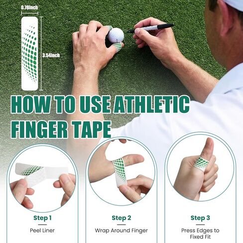 Blister Tape for Golf, Gym & Sports, 2 Pack Athletic Finger Tape, 4-Way Stretch Breathable Adhesive Sports Strips for Blisters Protection, Comfortable Stable Grip Support in Saudi Arabia
