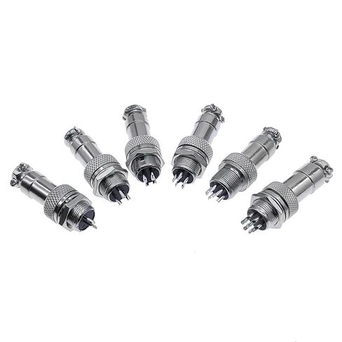 10PCS Metal Connector GX12 Panel Circular Socket 2pin 3Pin 4Pin 5Pin 6Pin 7Pin 5A 125v M12 Connectors(3Pin 10PCS) in Saudi Arabia