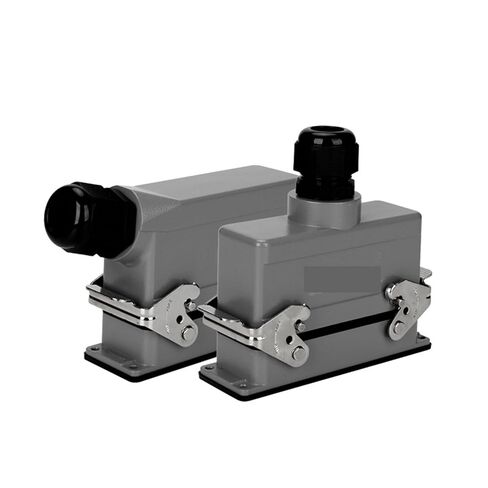 HDC-HE-024 موصل مستطيل للخدمة الشاقة 24 مقبس الطيران الصناعي الأساسي 16A 500V 1 قطعة (مدخل جانبي) in Kuwait