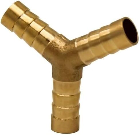 1pc Brass Splicer Pipe Fitting Y Shape 3 Way Hose 4mm-16mm Copper Barbed Connector Joint Coupler Pneumatic(OD 10mm) Plumbing Fittings in Kuwait