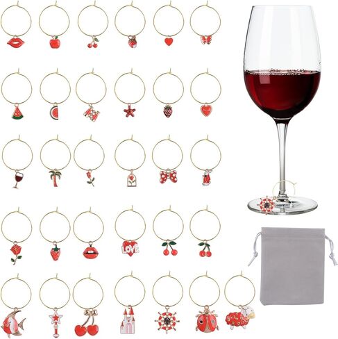 Western Cowboy Wine Glass Charms, 30PCS Drink Identifiers Wine Charms for Stem Glasses Western Cowboy Theme Pendants for Bachelorette Drink Tasting Party Favors Decorations in Kuwait