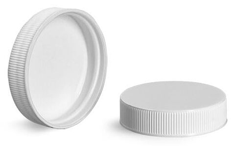 38/400 Plastic Caps, White Polypropylene Ribbed Unlined Caps in Kuwait