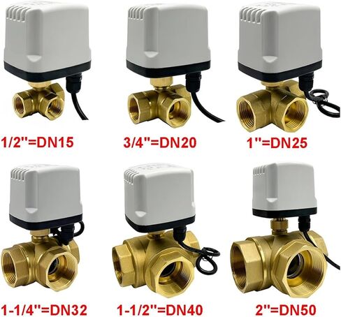 1/2'' Three Way Waterproof Motorized Ball Valve 220V 12V 24V L Type Brass Electric Ball Valve(12V-CR02) in Saudi Arabia