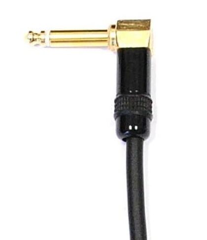 Audio2000'S C28012 12 قدم مطلي بالذهب 1/4 بوصة TS زاوية قائمة إلى مطلية بالذهب 1/4 بوصة TS أداة مستقيمة/صوت/مرحلة/تصحيح/كابل تسجيل (كابل واحد بطول 12 قدم) in Kuwait