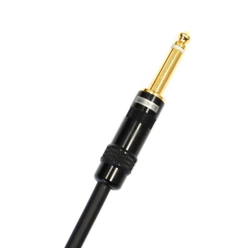 Audio2000'S C28012 12 قدم مطلي بالذهب 1/4 بوصة TS زاوية قائمة إلى مطلية بالذهب 1/4 بوصة TS أداة مستقيمة/صوت/مرحلة/تصحيح/كابل تسجيل (كابل واحد بطول 12 قدم) in Kuwait