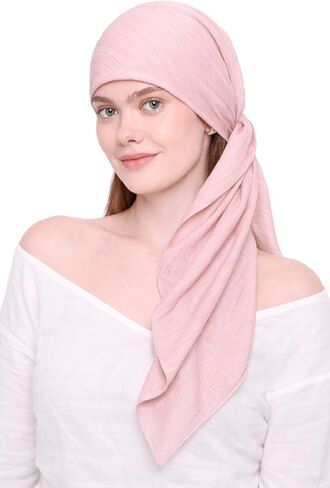 وشاح رأس مربع – نمط تأثير خشبي فيسكوز ناعم للنساء لتساقط الشعر والثعلبة والعلاج الكيميائي in Saudi Arabia