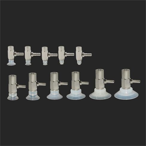 1Pcs PAT Series Single Layer Vacuum Pad PAT-05/06/08/10/15/20/25/30-35/40/50-N Pneumatic Vacuum Suction Cup(PAT-10,White Silicone) in Saudi Arabia