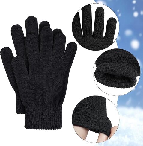24 Pairs Winter Gloves Knit Warm Gloves Magic Glove Bulk Pack Christmas Gift for Men Women Teens Homeless Cold Weather in Saudi Arabia