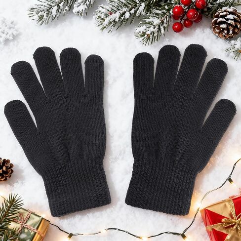 24 Pairs Winter Gloves Knit Warm Gloves Magic Glove Bulk Pack Christmas Gift for Men Women Teens Homeless Cold Weather in Saudi Arabia