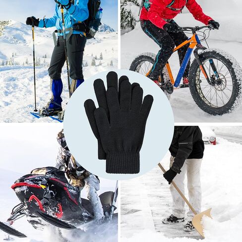 24 Pairs Winter Gloves Knit Warm Gloves Magic Glove Bulk Pack Christmas Gift for Men Women Teens Homeless Cold Weather in Saudi Arabia