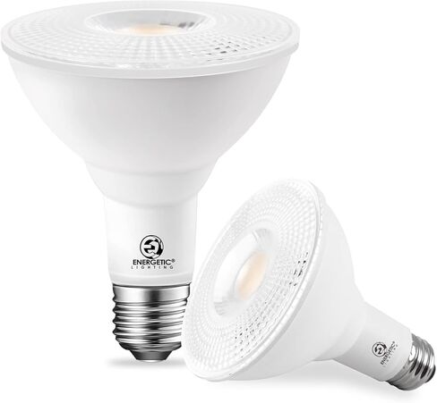 Energetic PAR30 LED Bulbs, Flood Light Outdoor Indoor 10 Watt (75 Watt Equivalent), 5000K Daylight, 1000 Lumens, E26 Base, Dimmable, Waterproof LED Recessed Light Bulbs for Security (2 Pack) in Saudi Arabia