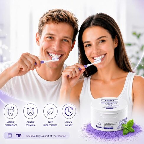 Teeth Whitening Powder with 20,000ppm Hydroxyapatite & 20,000ppm Niacinamide, Patent-Pending R5X Remineralizing Complex, Teeth Whitening & Removes Stains & Breath Freshener in Saudi Arabia