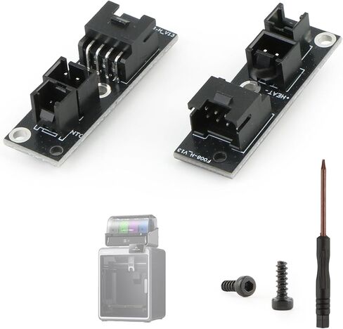 2 قطعة لوحة محول Hotend لـ Creality K2/K2 Pro/K2 Plus Extruder Hot End مهائي كابلات لوحة استبدال أجزاء الطابعة باللون الأسود مع أداة in Kuwait