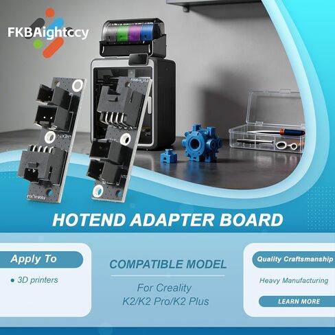 2 قطعة لوحة محول Hotend لـ Creality K2/K2 Pro/K2 Plus Extruder Hot End مهائي كابلات لوحة استبدال أجزاء الطابعة باللون الأسود مع أداة in Kuwait
