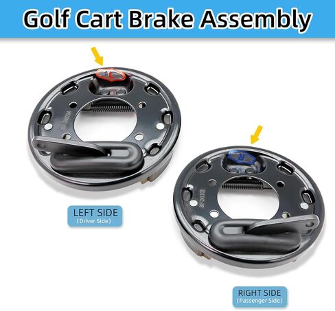 Brake Assembly Kit for EZGO TXT PDS & Yamaha G14-G22,Golf Carts Complete Set with Brake Shoes Fits Driver & Passenger Sides, OEM# 70998-G01, 70998-G02 in Kuwait