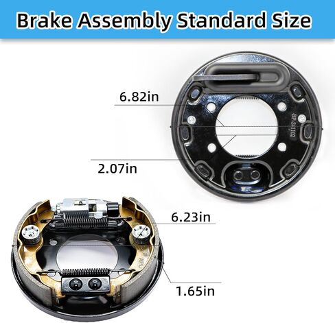 Brake Assembly Kit for EZGO TXT PDS & Yamaha G14-G22,Golf Carts Complete Set with Brake Shoes Fits Driver & Passenger Sides, OEM# 70998-G01, 70998-G02 in Kuwait