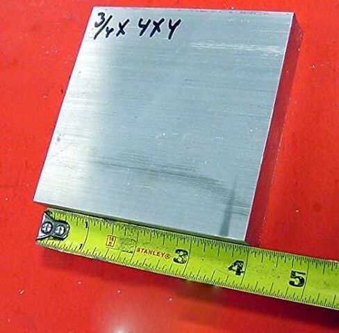 3/4 "X 4" ألومنيوم 6061 شريط مسطح 4 "طويل +.07"/-0 لوح مقذوف صلب T6511 مخزون مطحنة جديد in Kuwait