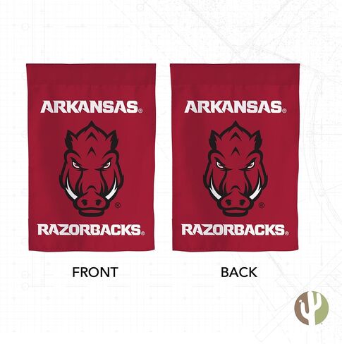 علم حديقة Desert Cactus University of Arkansas UA - لافتة Arkansas Razorbacks مقاس 19 × 12 بوصة، للعرض والمناسبات الخارجية (تصميم G) in Kuwait