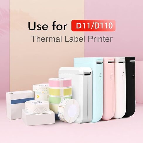 شريط صانع الملصقات ل Niimbot D11/D110/D101 طابعة ، 3 لفات (630pcs في المجموع) D11 ملصقات الملصقات الحرارية مضادة للورق مضاد للزيت أبيض 15 * 30 مم (0.59 × 1.18 بوصة) in Kuwait