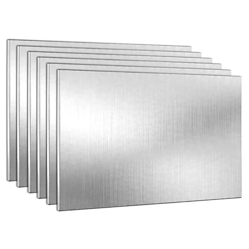 Aluminum Sheet Metal 4 PCS 8 x 8 Inch Thickness Metal Plate Covered with Protective Film, 1/17inch(1.5mm) Sheet Plate Flat Stock, Finely Polished and Deburred in Saudi Arabia