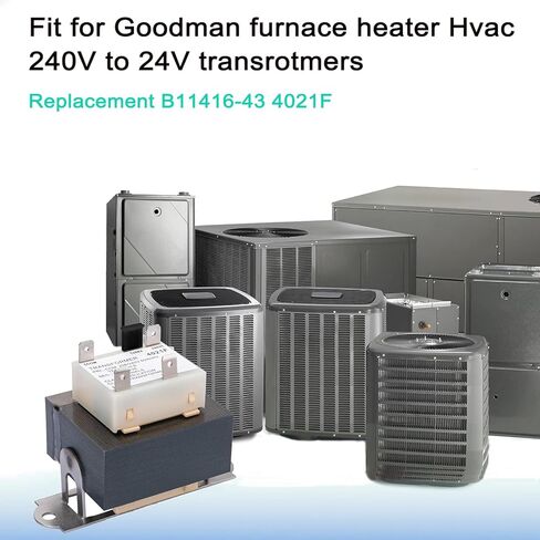 محول التحكم huzum 24v 40va لمحول استبدال فرن Goodman b11416-43 oem - أساسي 208/240 فولت، ثانوي 24 فولت - تحكم في سخان hvac من الفئة 2 مع حامل للقدم 4021f in Kuwait