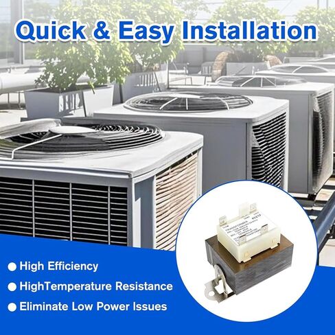 محول التحكم huzum 24v 40va لمحول استبدال فرن Goodman b11416-43 oem - أساسي 208/240 فولت، ثانوي 24 فولت - تحكم في سخان hvac من الفئة 2 مع حامل للقدم 4021f in Kuwait