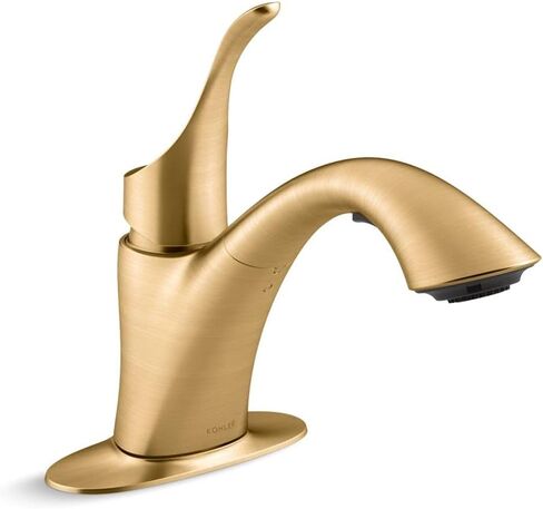 صنبور حوض غسيل KOHLER K-22035-VS Simplice، مقبض واحد قابل للسحب، رأس رش بوظيفتين، تركيب 3 فتحات، صنبور حوض متعدد الاستخدامات بلمسة نهائية نابضة بالحياة من الفولاذ المقاوم للصدأ in Kuwait