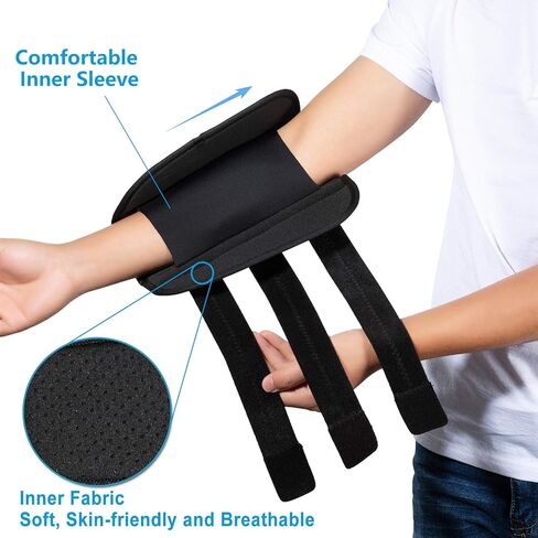 Elbow Brace Night Splint Support for Cubital Tunnel Syndromean, Ulnar Nerve, Stabilizer for Fix Elbow, Prevent Excessive Bending at night, Fits Left and Right Arms,Women, Men (M) in Saudi Arabia
