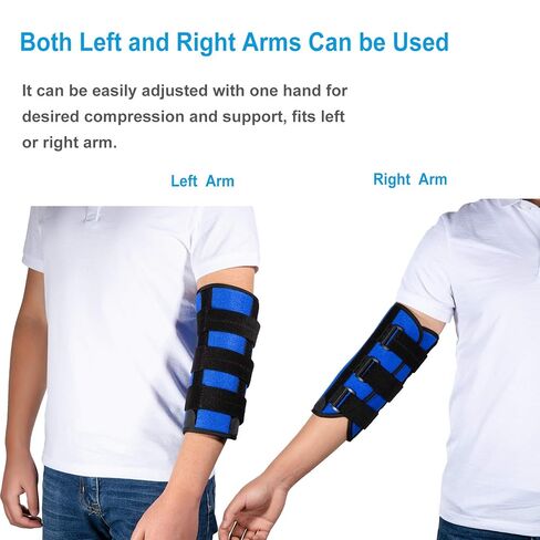 Elbow Brace Night Splint Support for Cubital Tunnel Syndromean, Ulnar Nerve, Stabilizer for Fix Elbow, Prevent Excessive Bending at night, Fits Left and Right Arms,Women, Men (M) in Saudi Arabia