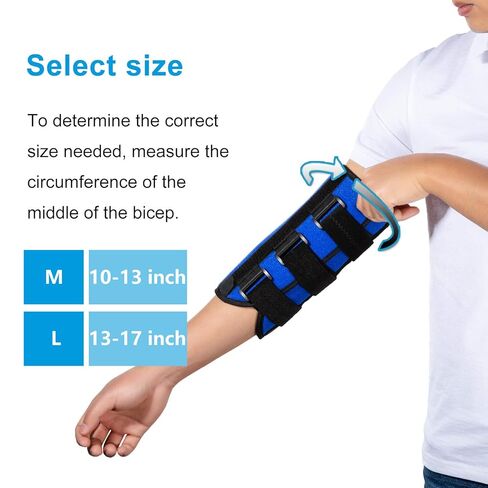 Elbow Brace Night Splint Support for Cubital Tunnel Syndromean, Ulnar Nerve, Stabilizer for Fix Elbow, Prevent Excessive Bending at night, Fits Left and Right Arms,Women, Men (M) in Saudi Arabia