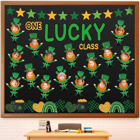 108 PCS St. Patrick's Day Bulletin Board تحدد واحدة من الدرجة المحظوظة St. Patrick's Day Bhostrame Bulletin Board for Irish Holiday Party Form in Saudi Arabia