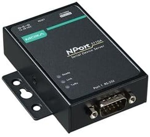 MOXA NPort 5110A-T - 1 وحدة تحكم بالمنافذ، 10/100 Ethernet, RS-232, DB9 Male, -40 to 75øC درجة حرارة التشغيل in Kuwait
