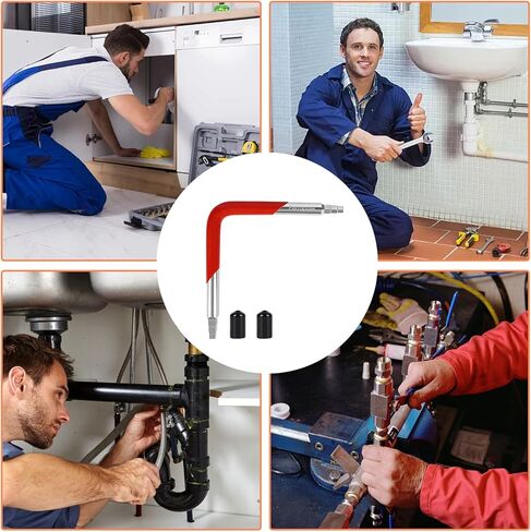 Dual-Ended Faucet Seat Wrench Hex/Square Under Sink Tool Compatible with Danco 80439 for Installing & Removing Compression Seats in Kuwait