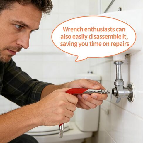 Dual-Ended Faucet Seat Wrench Hex/Square Under Sink Tool Compatible with Danco 80439 for Installing & Removing Compression Seats in Kuwait