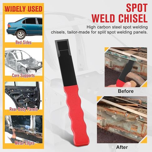 Enhon Spot Weld Chisel، أداة الجسم التلقائي للألواح الملحومة البقعية المقسمة، ملحقات إصلاح المعادن الصلبة والحادة للسيارات، أداة قطع التماس، إزاحة للتخليص in Kuwait