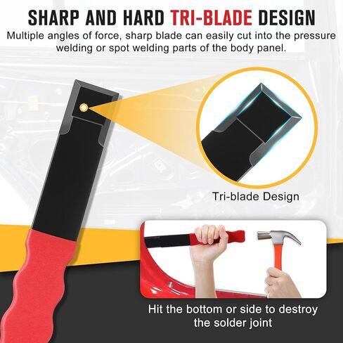 Enhon Spot Weld Chisel، أداة الجسم التلقائي للألواح الملحومة البقعية المقسمة، ملحقات إصلاح المعادن الصلبة والحادة للسيارات، أداة قطع التماس، إزاحة للتخليص in Kuwait