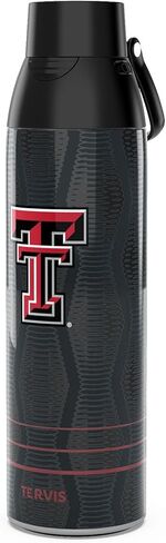 زجاجة مياه Tervis Venture Texas Tech Red Raiders - كوب سفر معزول ثلاثي السرعة يحافظ على المشروبات باردة وساخنة، 26oz، من الفولاذ المقاوم للصدأ in Kuwait