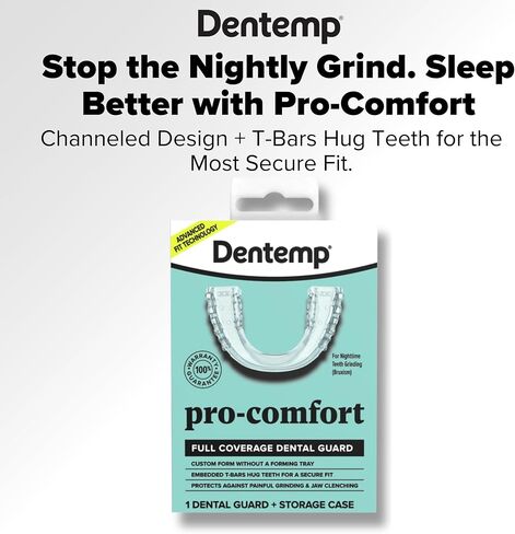 Dentemp Pro-Comfort Full Coverage Dental Guard | Mouth Guard for Jaw Clenching. Bruxism or Teeth Grinding at Night (Pack of 1) in Saudi Arabia