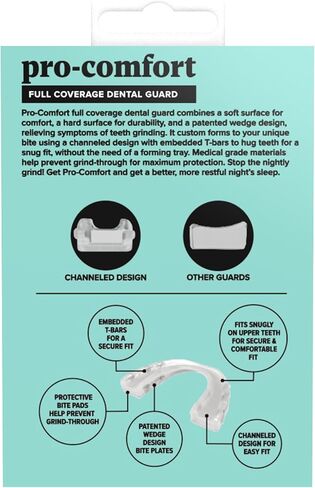 Dentemp Pro-Comfort Full Coverage Dental Guard | Mouth Guard for Jaw Clenching. Bruxism or Teeth Grinding at Night (Pack of 1) in Saudi Arabia