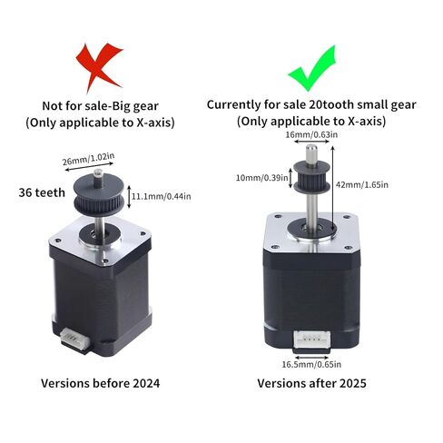 FYSETC 3D Printer Accessories for K1 Max: Replacement X Axis Stepper Motor 42-48mm 20 Teeth Wheel Pulley 1.8 Degree 1.8A Without Connecting Wire Not for K1 K1C K2 Plus in Kuwait