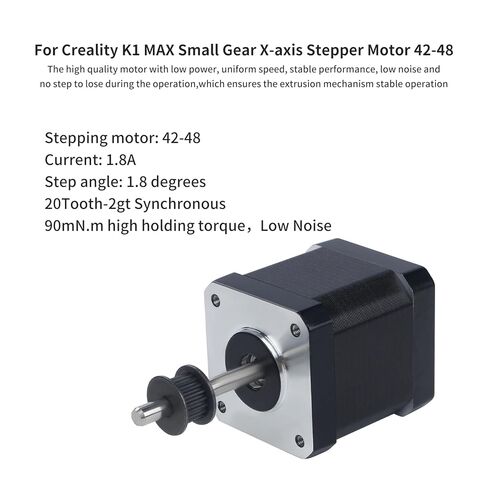 FYSETC 3D Printer Accessories for K1 Max: Replacement X Axis Stepper Motor 42-48mm 20 Teeth Wheel Pulley 1.8 Degree 1.8A Without Connecting Wire Not for K1 K1C K2 Plus in Kuwait