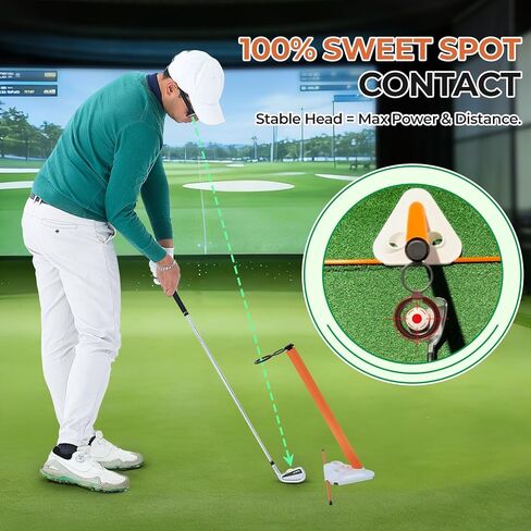 Visual Lock Golf Training Aid – Instant Head Stability & Swing Plane Trainer – Master Swing Path, Fix Swaying, and Correct Slices for Driver & Irons in Kuwait