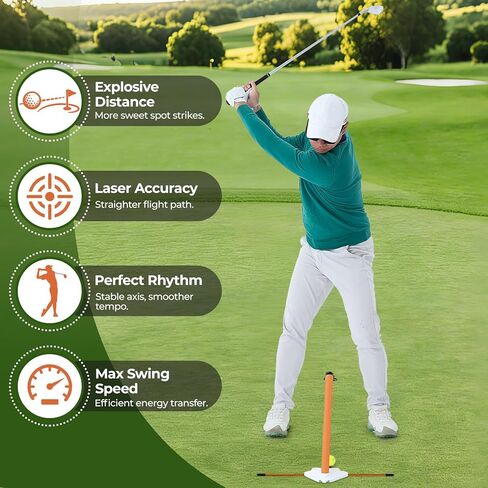 Visual Lock Golf Training Aid – Instant Head Stability & Swing Plane Trainer – Master Swing Path, Fix Swaying, and Correct Slices for Driver & Irons in Kuwait