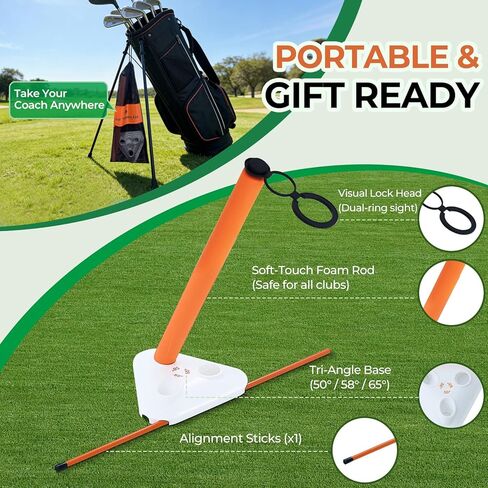 Visual Lock Golf Training Aid – Instant Head Stability & Swing Plane Trainer – Master Swing Path, Fix Swaying, and Correct Slices for Driver & Irons in Kuwait